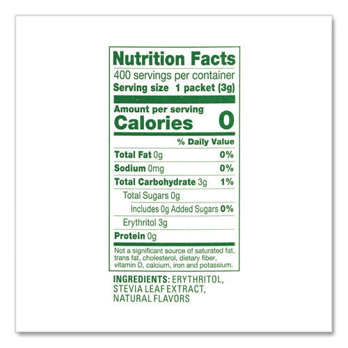 Image of Truvia® Natural Sugar Substitute, 0.07 oz Packet, 400/Box
