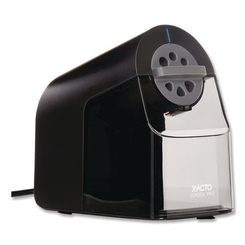 Image of X-ACTO® Model 1670 School Pro Classroom Electric Pencil Sharpener, Ac-Powered, 4 X 7.5 X 7.5, Black/gray/smoke