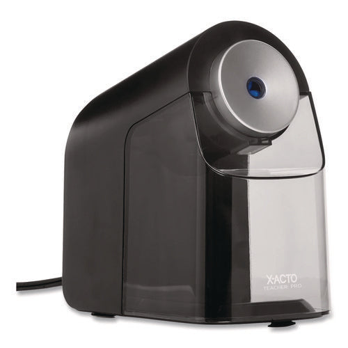 Image of X-ACTO® Model 1675 Teacherpro Classroom Electric Pencil Sharpener, Ac-Powered, 4 X 7.5 X 8, Black/silver/smoke