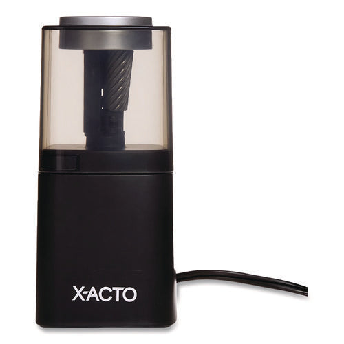 Image of X-ACTO® Model 1799 Powerhouse Office Electric Pencil Sharpener, Ac-Powered, 3 X 3 X 7, Black/silver/smoke