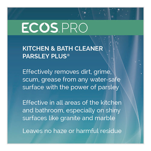 Image of ECOS® PRO Parsley Plus All-Purpose Kitchen and Bathroom Cleaner, 32 oz Spray Bottle