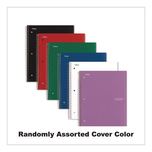Image of Five Star® Wirebound Notebook, 1-Subject, Wide/Legal Rule, Randomly Assorted Cover Color, (100) 10.5 x 9.18 Sheets