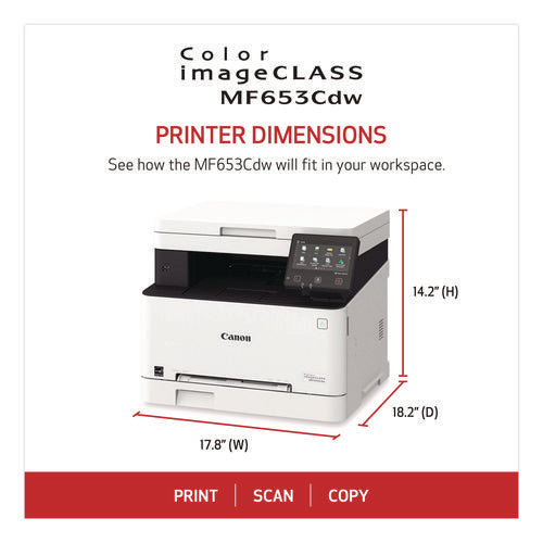 Image of Canon® imageCLASS MF653CDW Wireless Multifunction Laser Printer, Copy/Print/Scan