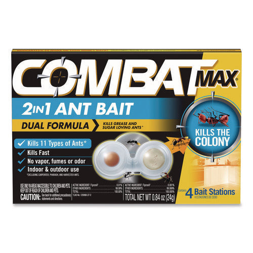 Image of Combat® Max 2-in-1 Ant Bait, 4/Pack, 8 Packs/Carton