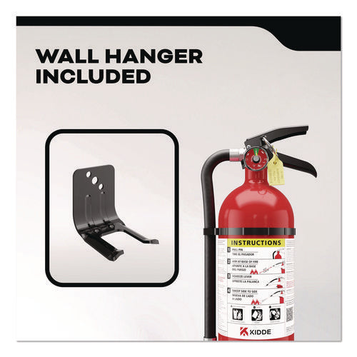 Image of Kidde Pro-5MP Series Fire Extinguisher, with Bracket/Metal Strap, 3-A, 40-B:C, 5.5 lbs