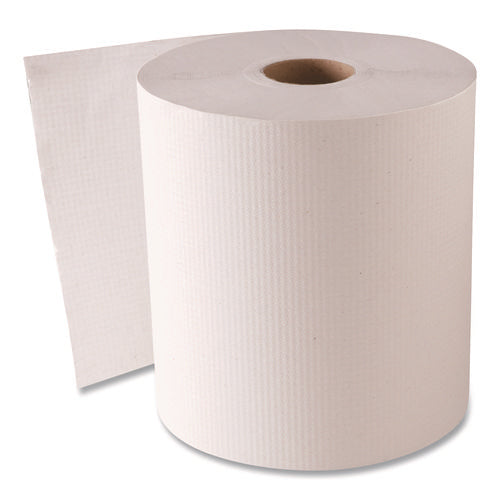 Image of GEN Hardwound Roll Towels, 1-Ply, 8" x 800 ft, White, 6 Rolls/Carton