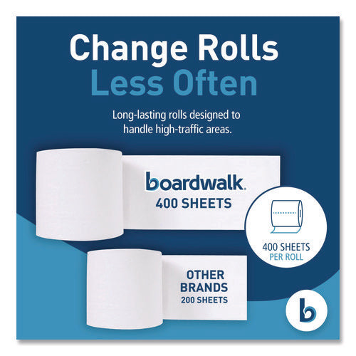Image of Boardwalk® 2-Ply Toilet Tissue, Septic Safe, White, 400 Sheets/Roll, 96 Rolls/Carton