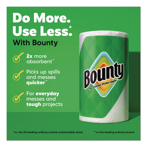Image of Bounty® Select-a-Size Kitchen Roll Paper Towels, 2-Ply, 5.9 x 11, White, 123 Sheets/Triple Roll, 6 Rolls/Carton