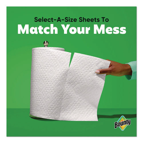 Image of Bounty® Select-a-Size Kitchen Roll Paper Towels, 2-Ply, 5.9 x 11, White, 123 Sheets/Triple Roll, 6 Rolls/Carton