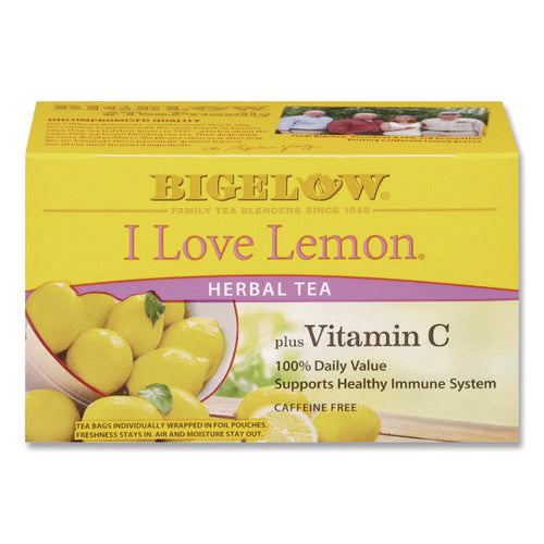 Image of Bigelow® I Love Lemon Herbal Tea, 0.06 Oz Tea Bag, 28/box