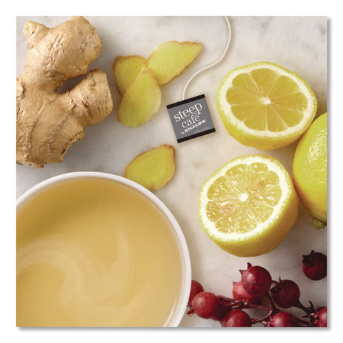 Image of Bigelow® Steep Cafe Organic Herbal Tea, Lemon Ginger, 50 Bags/carton