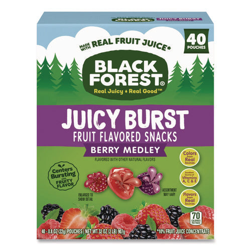 Image of Black Forest® Juicy Burst Fruit Flavored Snack, Berry Medley, 32 Oz, 40/box