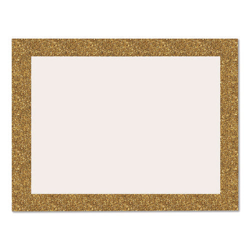 Image of Royal Brites Glitter Poster Board, 22" x 28", Heavyweight, White with Gold Border, 25/Pack