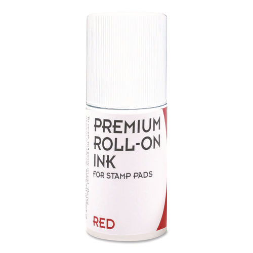 Image of COSCO Premium Roll-On Ink, 2 Oz, Red