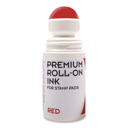 Image of COSCO Premium Roll-On Ink, 2 Oz, Red