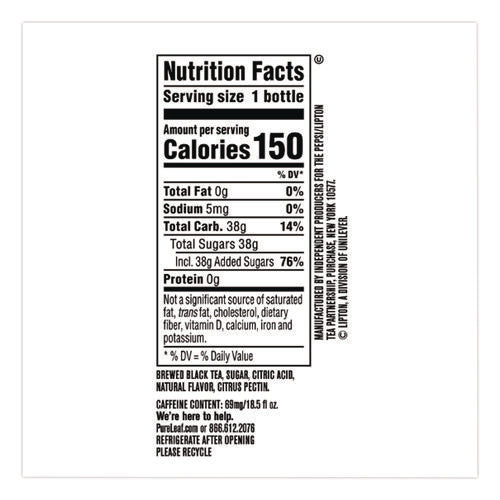 Image of Pure Leaf® Iced Tea, Lemon, 18.5 Oz, 12/carton