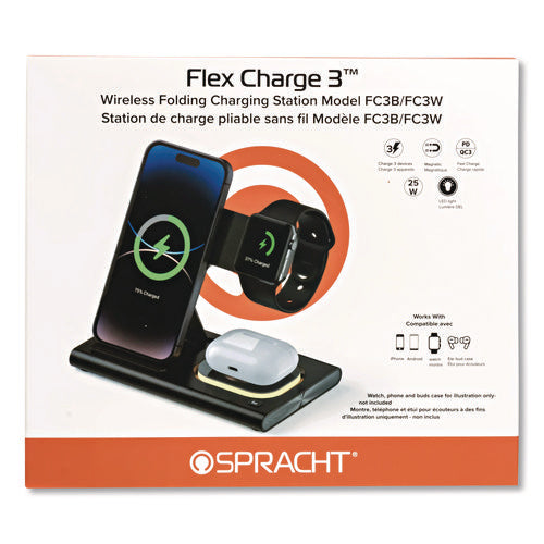 Image of Spracht Flex Charge 3, USB-C, Black