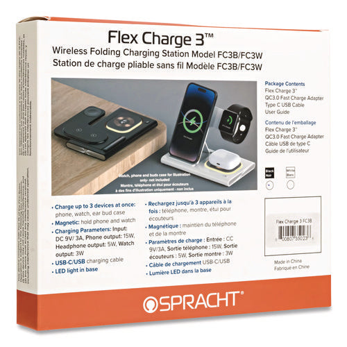 Image of Spracht Flex Charge 3, USB-C, Black