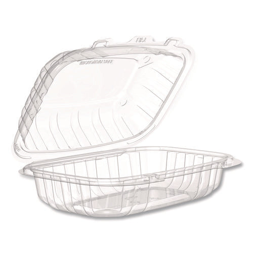 Image of Dart® Microwaveable Hinged Containers, ProPlanet, 6.5 x 9 x 3, Clear, Plastic, 300/Carton