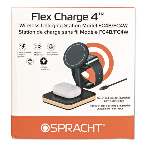 Image of Spracht Flex Charge 4, USB-C, Black