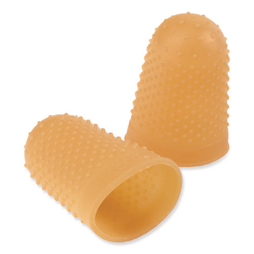 Image of Swingline® Rubber Finger Tips, 14 (x-Large), Amber, Dozen