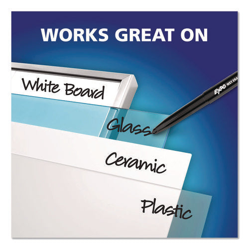 Image of EXPO® Wet Erase Marker, Fine Bullet Tip, Blue, Dozen