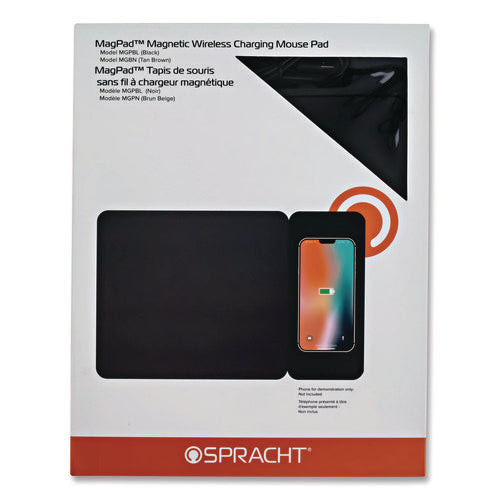Image of Spracht MagPad Charger and Mouse Pad, Black