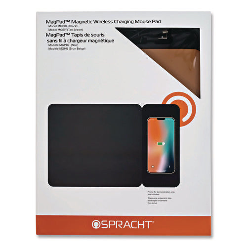 Image of Spracht MagPad Charger and Mouse Pad, Brown