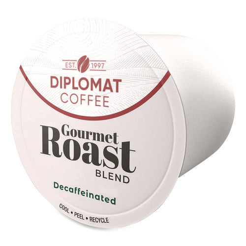 Image of Diplomat Coffee Gourmet Decaffeinated DC-Cup, 10 g, 48/Carton