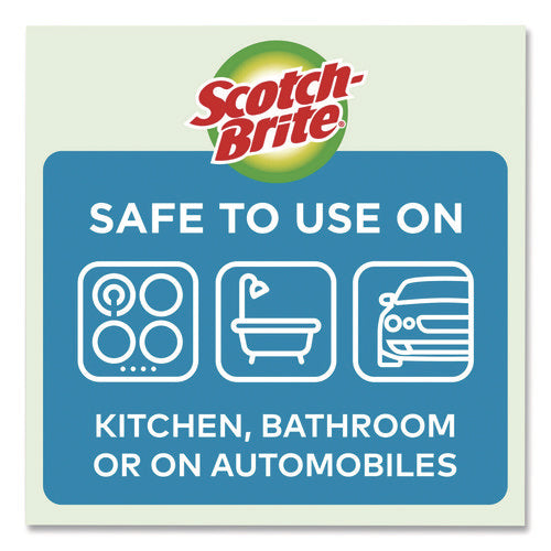 Image of Scotch-Brite® Dobie All-Purpose Cleaning Pad, 4.3 x 2.6, 0.5" Thick, Yellow, 3/Pack, 8 Packs/Carton