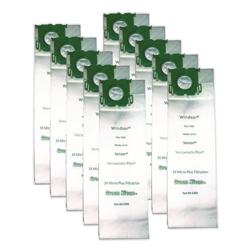 Image of Green Klean® Replacement Vacuum Bags, Fits Allstar/century/karcher/prochem/sebo/versamatic Plus/windsor Sensor, 10/pack