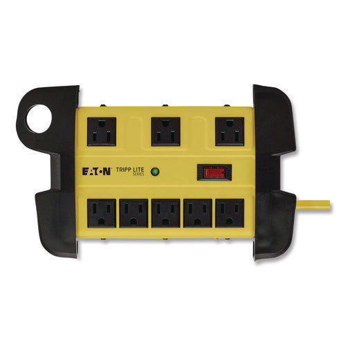 Image of Tripp Lite by Eaton Protect It! Industrial Safety Surge Protector, 8 AC Outlets, 12 ft Cord, 1,500 J, Yellow/Black