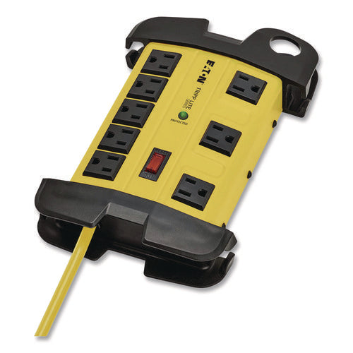 Image of Tripp Lite by Eaton Protect It! Industrial Safety Surge Protector, 8 AC Outlets, 12 ft Cord, 1,500 J, Yellow/Black