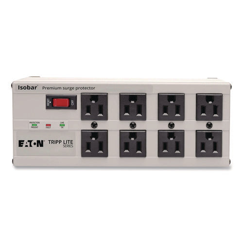 Image of Tripp Lite by Eaton Isobar Surge Protector, 8 AC Outlets, 25 ft Cord, 3,840 J, Light Gray