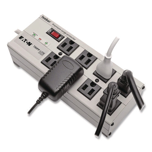 Image of Tripp Lite by Eaton Isobar Surge Protector, 8 AC Outlets, 25 ft Cord, 3,840 J, Light Gray