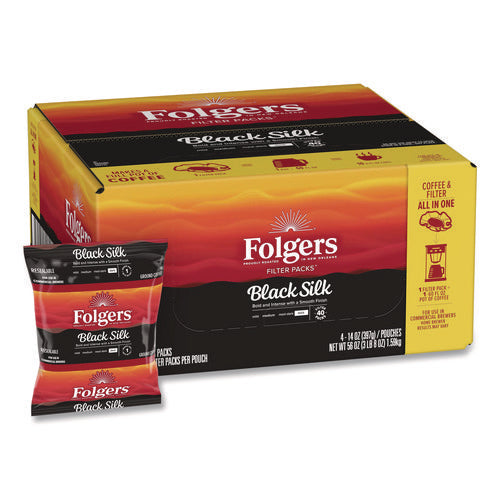 Image of Folgers® Coffee Filter Packs, Black Silk, 1.4 Oz Pack, 40packs/carton