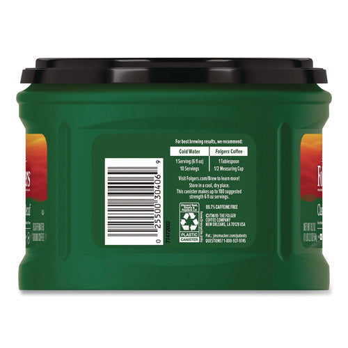 Image of Folgers® Classic Decaf Ground Coffee, Classic Roast Decaffeinated, 19.2 oz, Can, 6/Carton