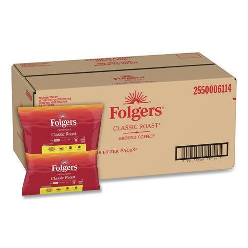 Image of Folgers® Coffee Roast Ground Filter Pack, 0.6 oz, 160/Carton