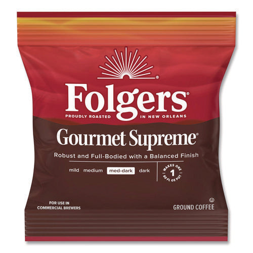 Image of Folgers® Simply Gourmet Gourmet Supreme Ground Coffee, Fraction Pack, 1.75 oz, 42/Carton