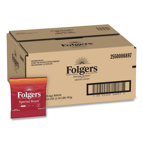 Image of Folgers® Special Roast Ground Coffee Fraction Pack, 0.8 oz, 42/Carton