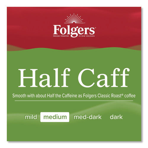 Image of Folgers® Half Caff Ground Coffee, 22.6 oz Canister, 6/Carton