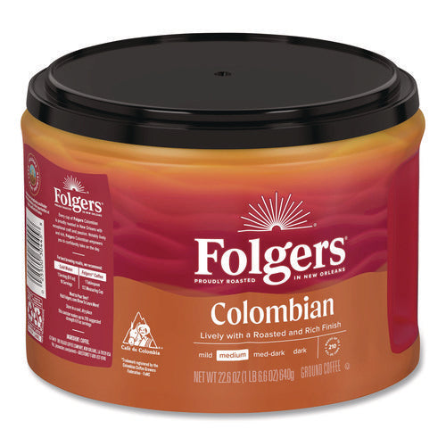 Image of Folgers® 100% Columbian Coffee, 22.6 oz Canister