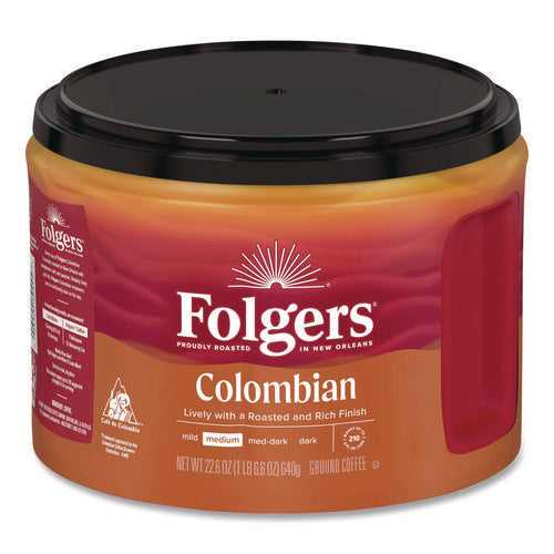 Image of Folgers® 100% Columbian Coffee, 22.6 oz Canister