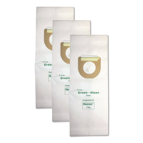 Image of Green Klean® Replacement Vacuum Bags, Fits Hoover/pacific Steamex Scholar/royal, 3/pack