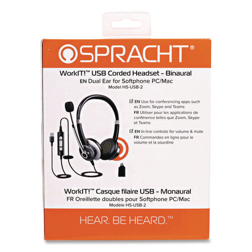 Image of Spracht SPT-HSUSB2 Over-the-Head Binaural Headset