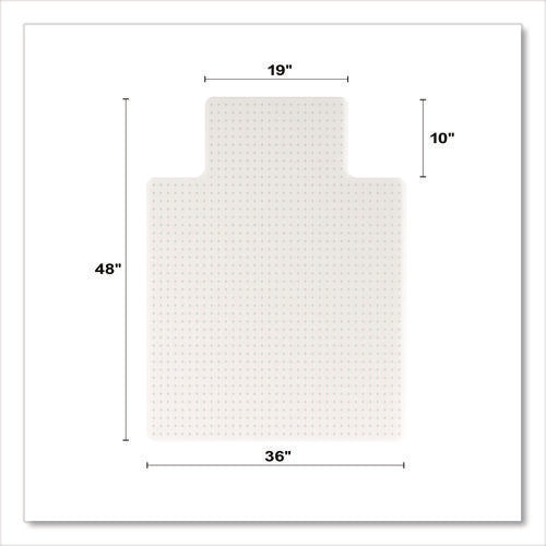 Image of deflecto® Oceanmat Carpet Chair Mat, 36 x 48, Lipped, Clear