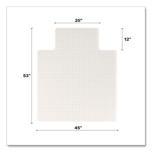 Image of deflecto® Oceanmat Carpet Chair Mat, 45 x 53, Lipped, Clear