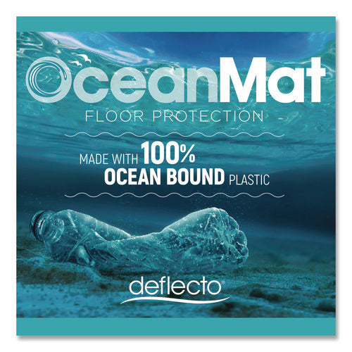 Image of deflecto® OceanMat Hard Floor Chair Mat, Lipped, 36 x 48, Clear