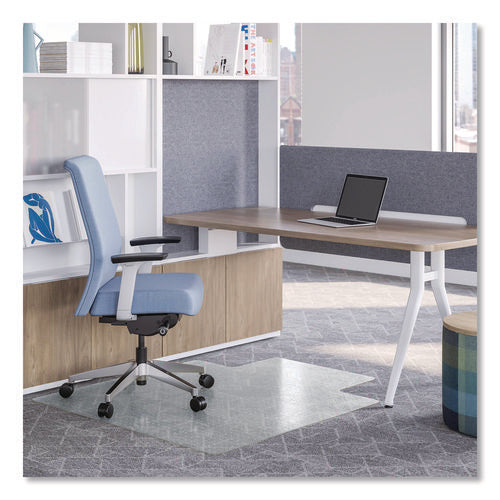 Image of deflecto® Oceanmat Carpet Chair Mat, 45 x 53, Lipped, Clear