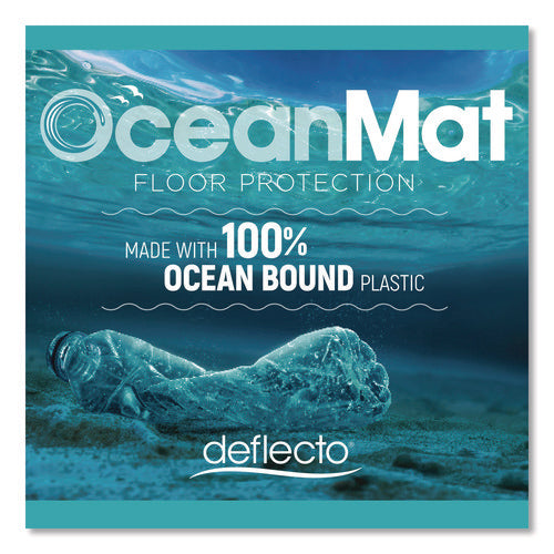 Image of deflecto® Oceanmat Carpet Chair Mat, 45 x 53, Lipped, Clear